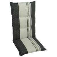 SESSELAUFLAGE in Anthrazit, Creme, Schwarz, Weiß  - Anthrazit/Creme, Design, Textil (50/7/120cm)