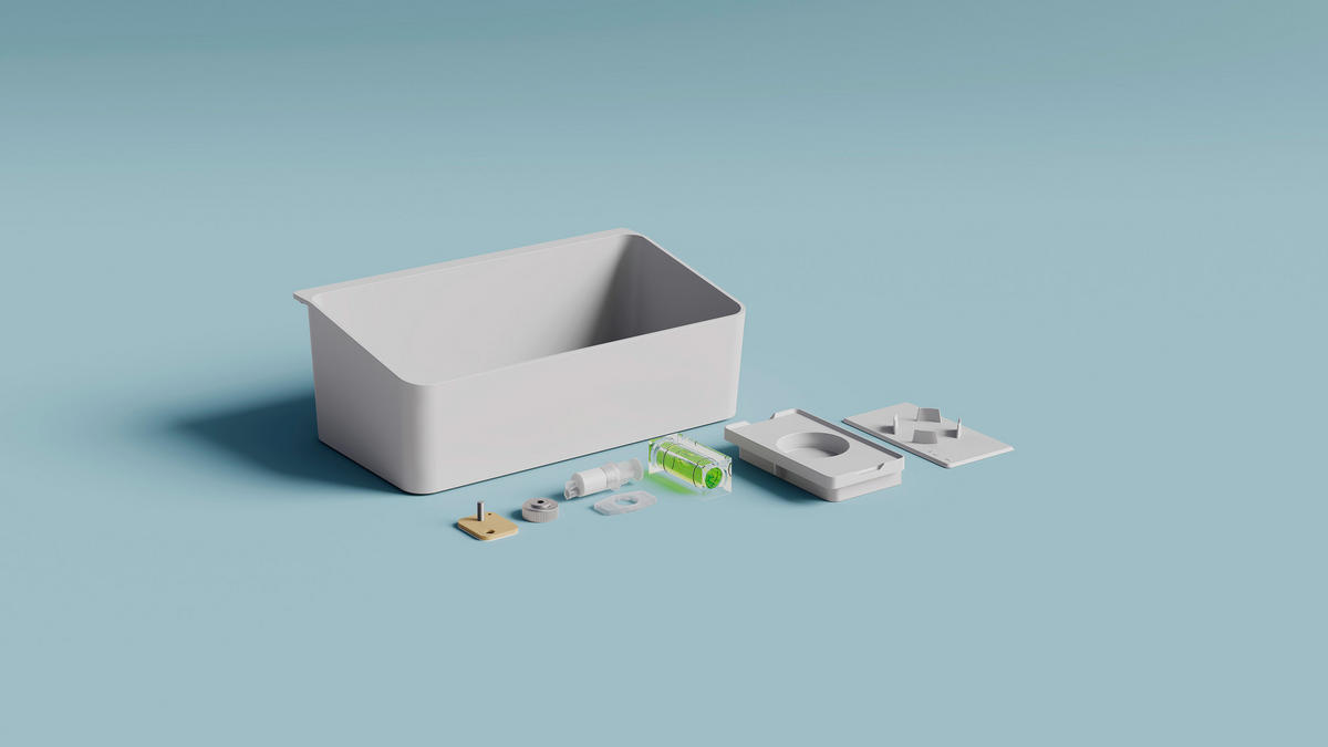 AUFBEWAHRUNGSBOX - Weiß, Basics, Kunststoff/Metall (24/8,5/14cm) - Tesa