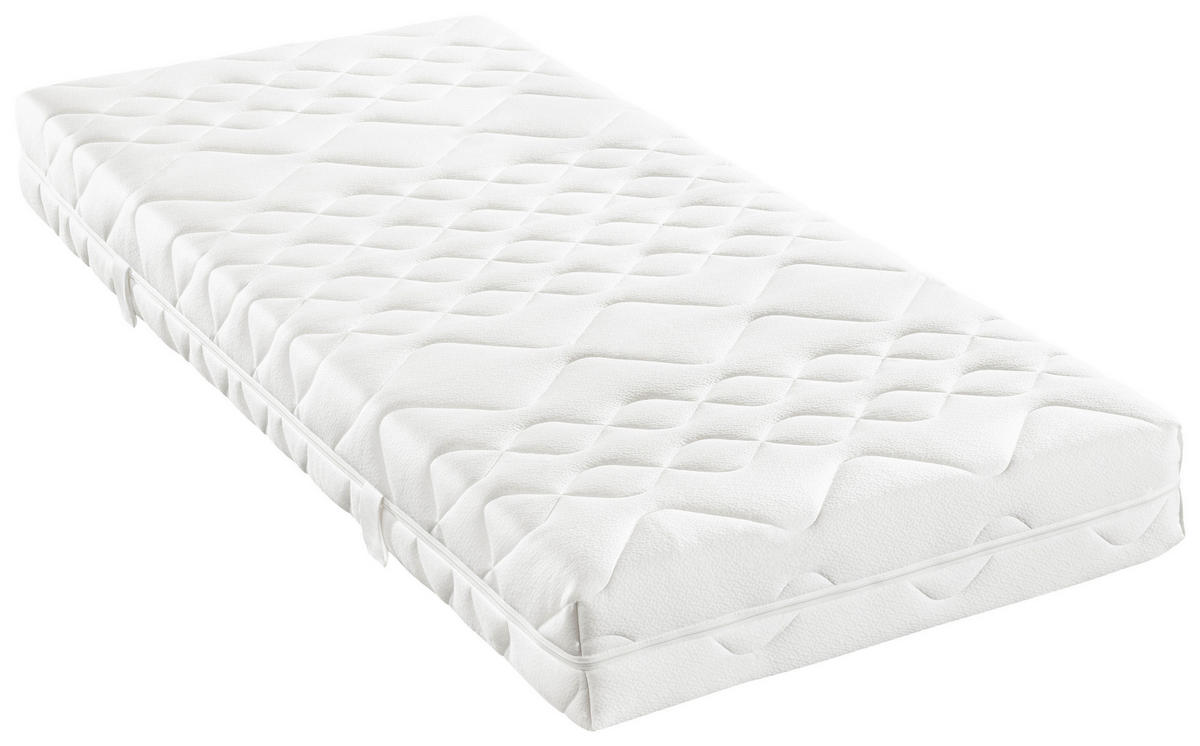 KALTSCHAUMMATRATZE MEDISAN PLUS KS 90/200 cm Höhe ca. 19 cm  - Weiß, Basics, Textil (90/200cm) - FAN