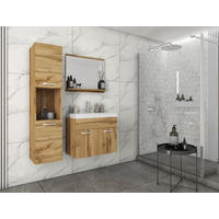 KOUPELNA dub wotan  - bílá/dub wotan, Lifestyle, kov/kompozitní dřevo (90cm) - P & B