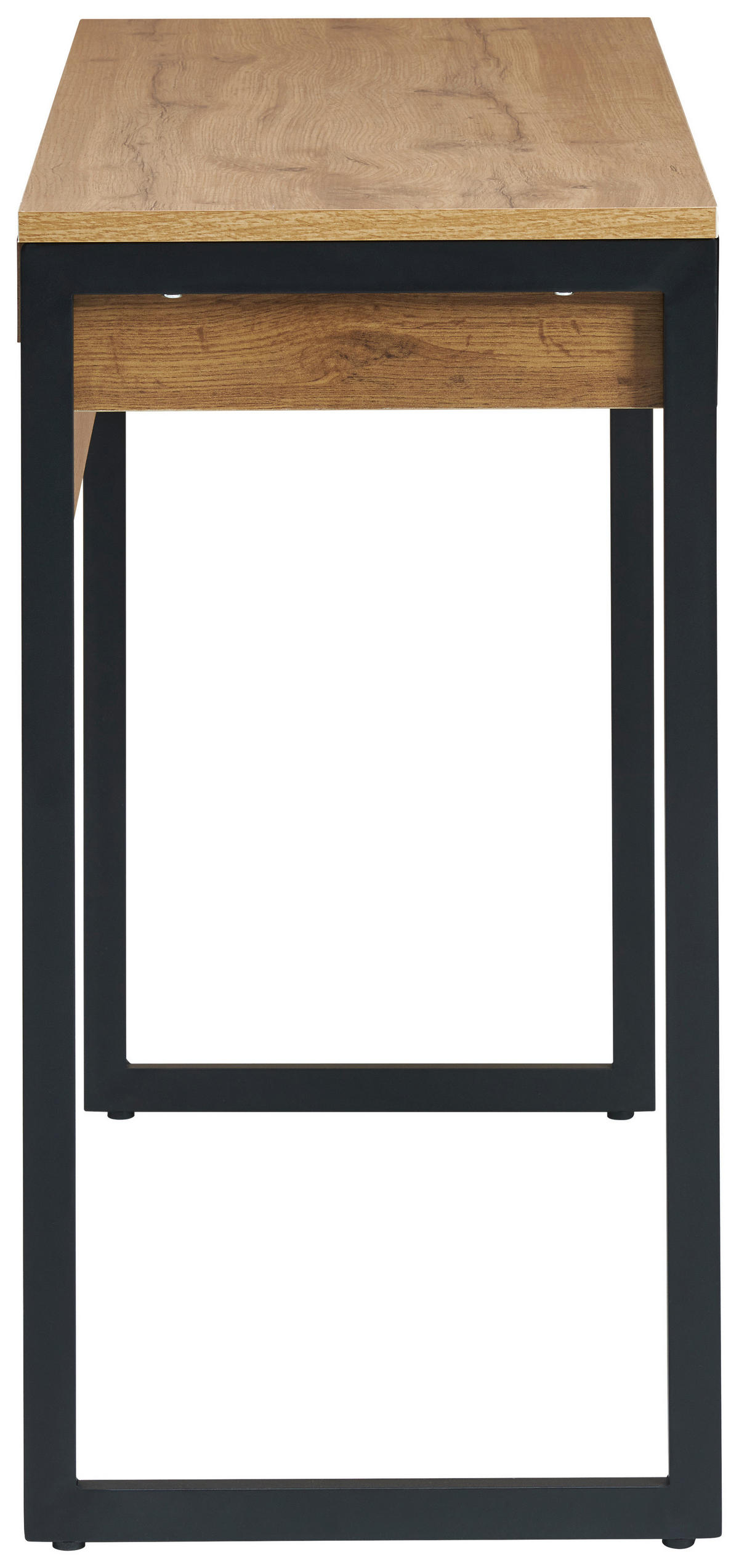 SCHREIBTISCH 101.6/40/76 cm Schwarz, Eichefarben  - Schwarz Hochglanz/Eichefarben, MODERN, Holzwerkstoff/Metall (101.6/40/76cm) - MID.YOU