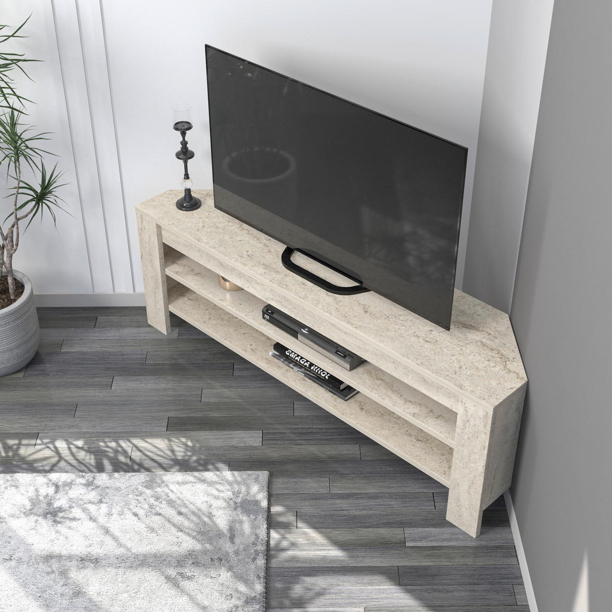 TV-ELEMENT - Creme, Design, Holz (30/40/120cm) - Livetastic