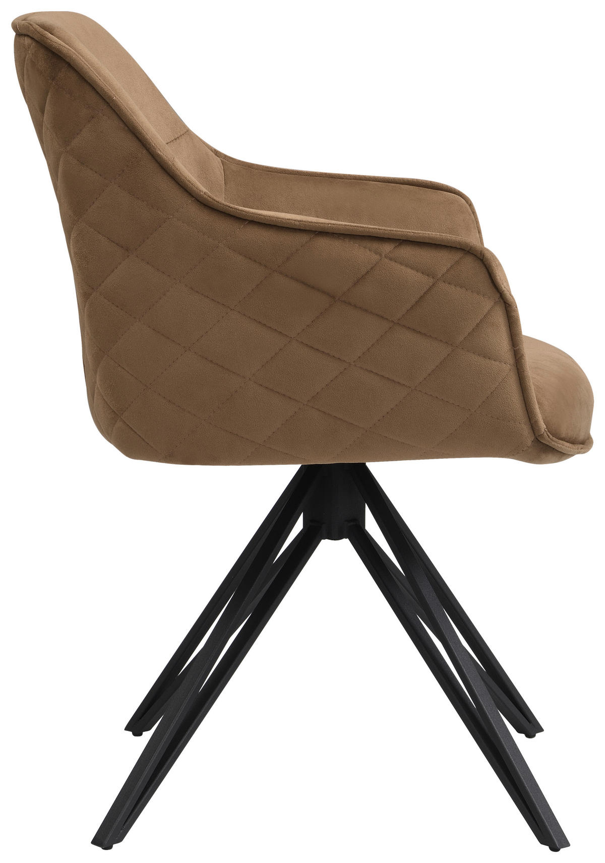 STOLICA S NASLONOM ZA RUKE  crna, taupe  metal, tekstil      - crna/taupe, Moderno, metal/tekstil (57/82/61cm) - Livetastic