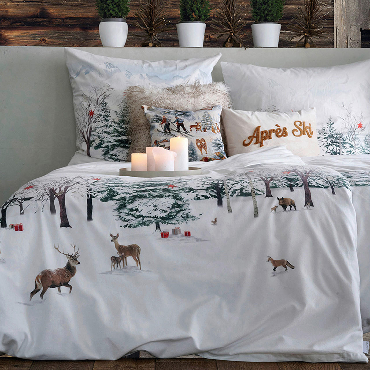 BETTWÄSCHE ANTON Flanell 135/200 cm  - Waldgrün/Braun, Natur, Textil (135/200cm) - Apelt