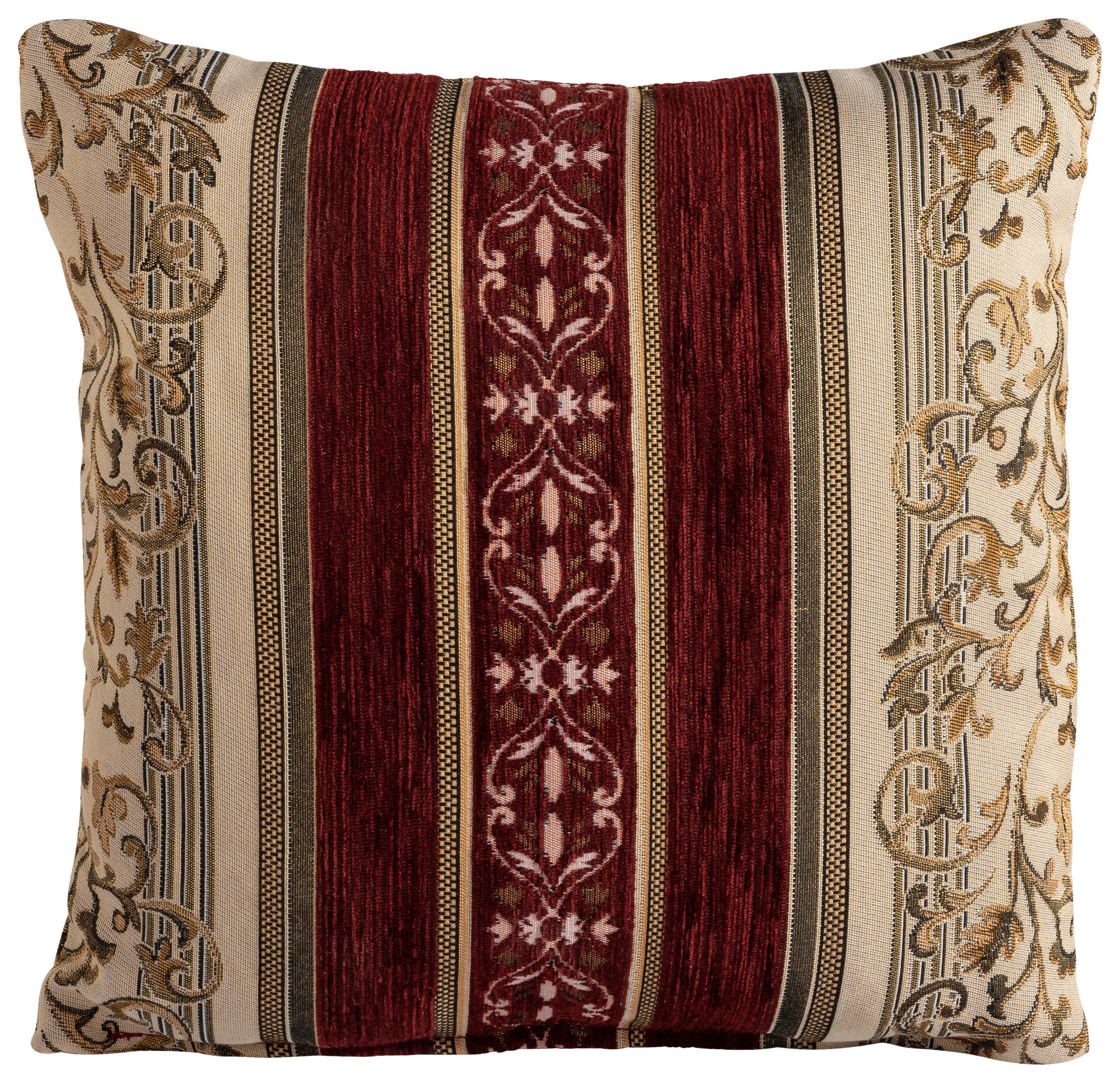 ZIERKISSEN 40/40 cm  - Beige/Rot, Design, Textil (40/40cm) - Max Winzer