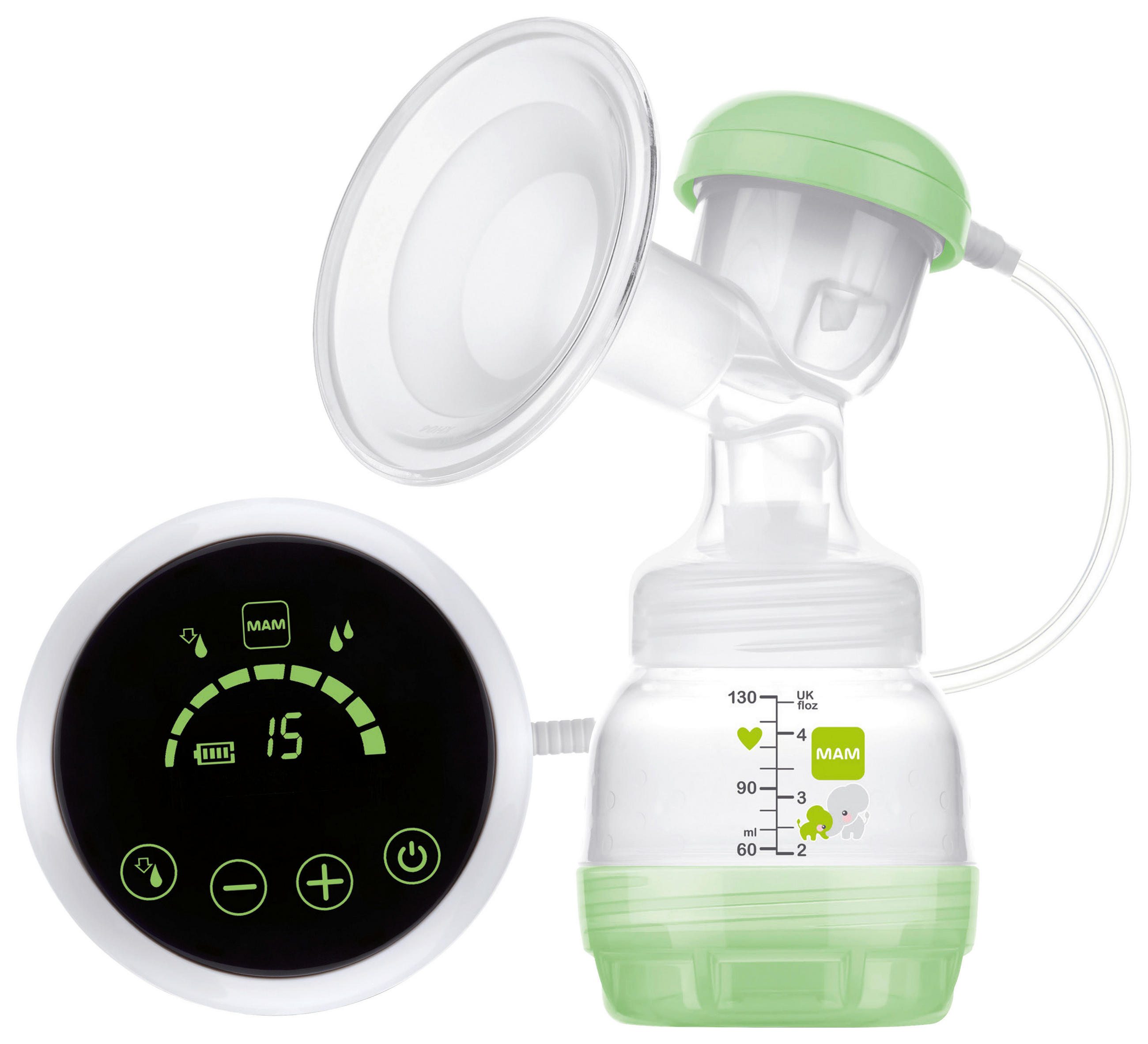 MILCHPUMPE   - Transparent/Grün, Basics, Kunststoff (28,5/15,8/24,3cm) - MAM