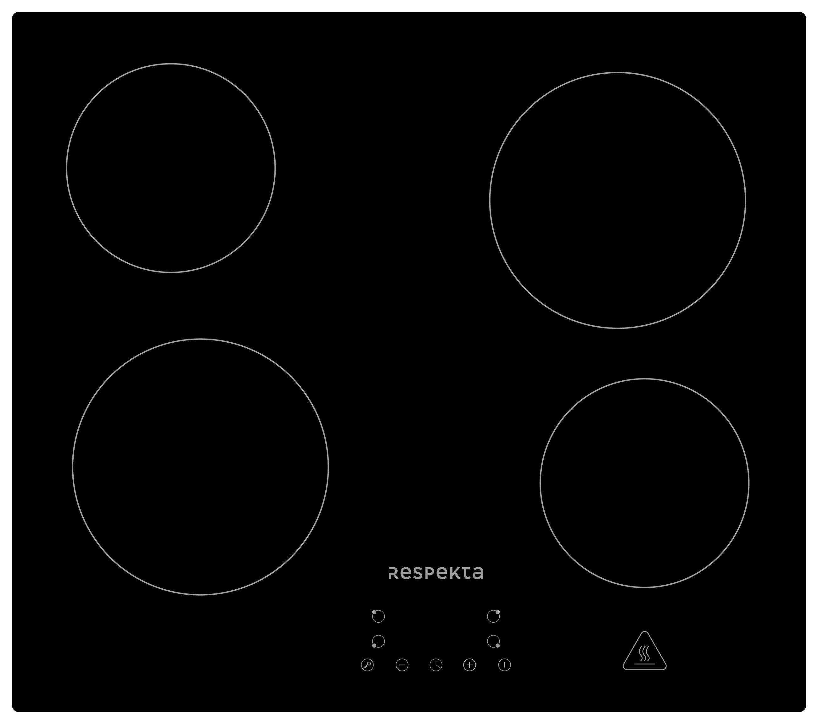 Thumbnail - Respekta Backofenset, Schwarz, Metall, Glas, A+, 59.5x59.5x56.5 cm, Kindersicherung, Digitaldisplay, Elektronikuhr, Rest...