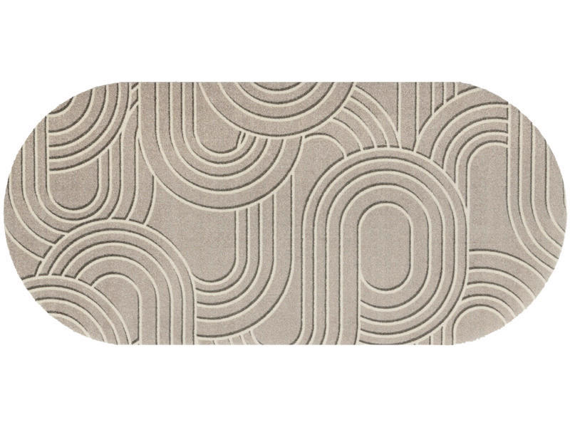 FUßMATTE  70/150 cm  Beige  - Beige, KONVENTIONELL, Kunststoff/Textil (70/150cm) - wash+dry