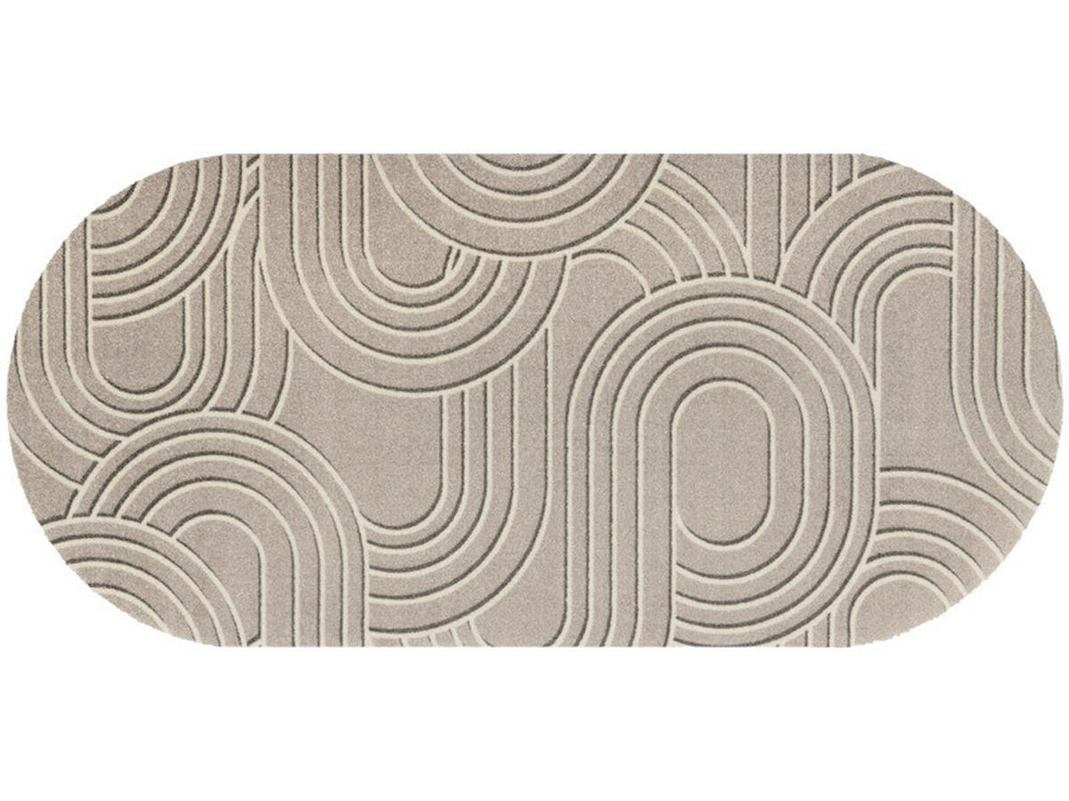 FUßMATTE 70/150 cm Sand Twist  - Beige, KONVENTIONELL, Kunststoff/Textil (70/150cm) - wash+dry