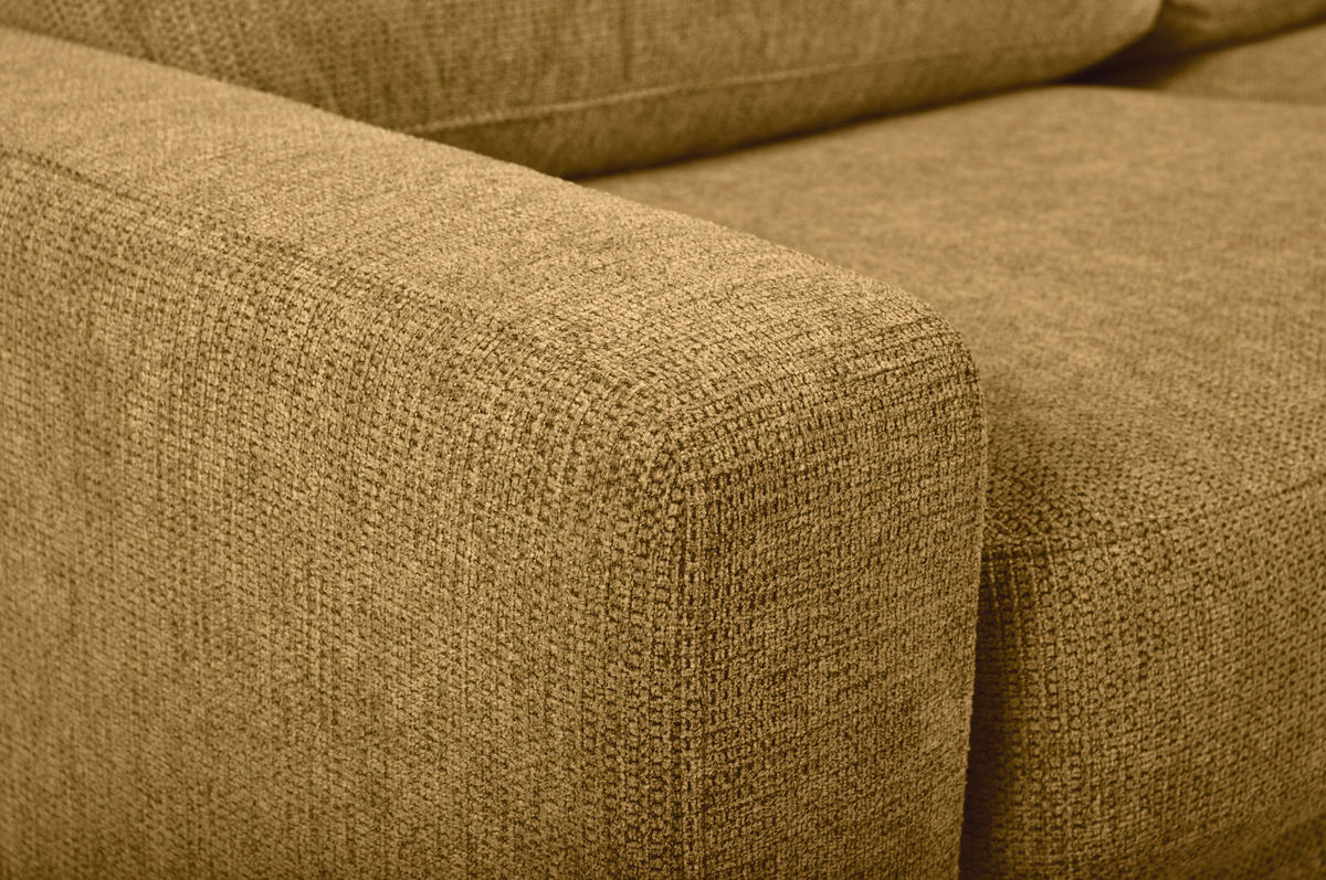 SCHLAFSOFA Flachgewebe Goldfarben  - Goldfarben/Schwarz, MODERN, Kunststoff/Textil (195/80/100cm) - Carryhome
