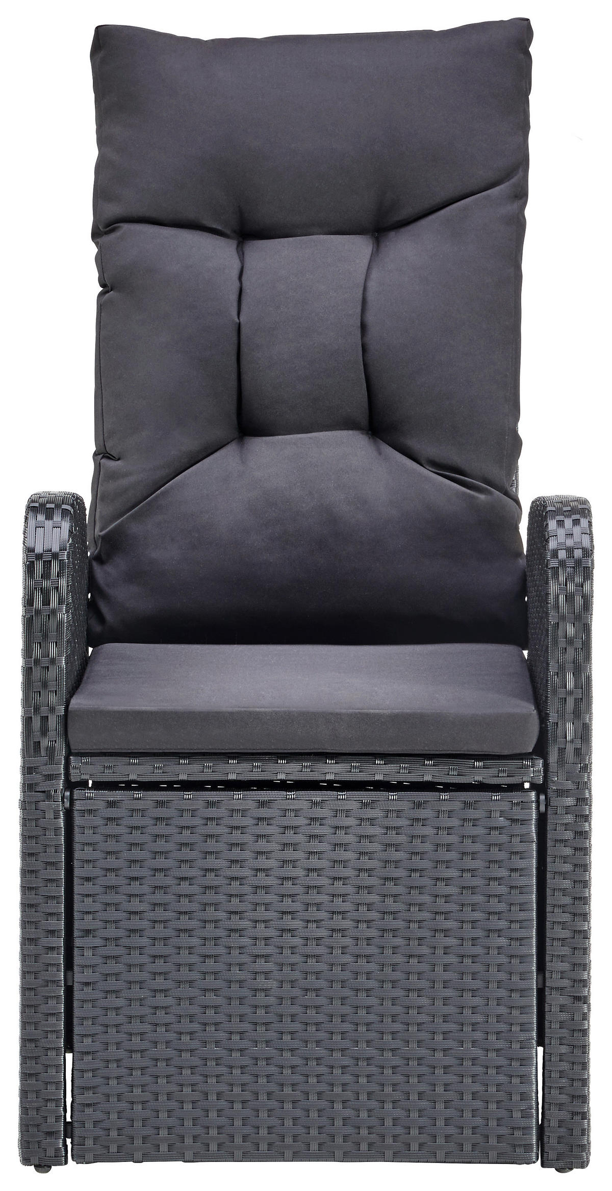 LOUNGESESSEL Schwarz Stahl  - Schwarz, MODERN, Kunststoff/Textil (57/105/73cm) - Ambia Garden