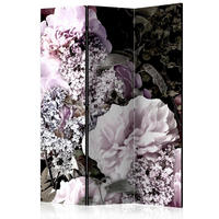 PARAVENT mit 3  Flügel - Flieder/Magenta, Basics, Holz/Textil (135/172/3cm) - artgeist