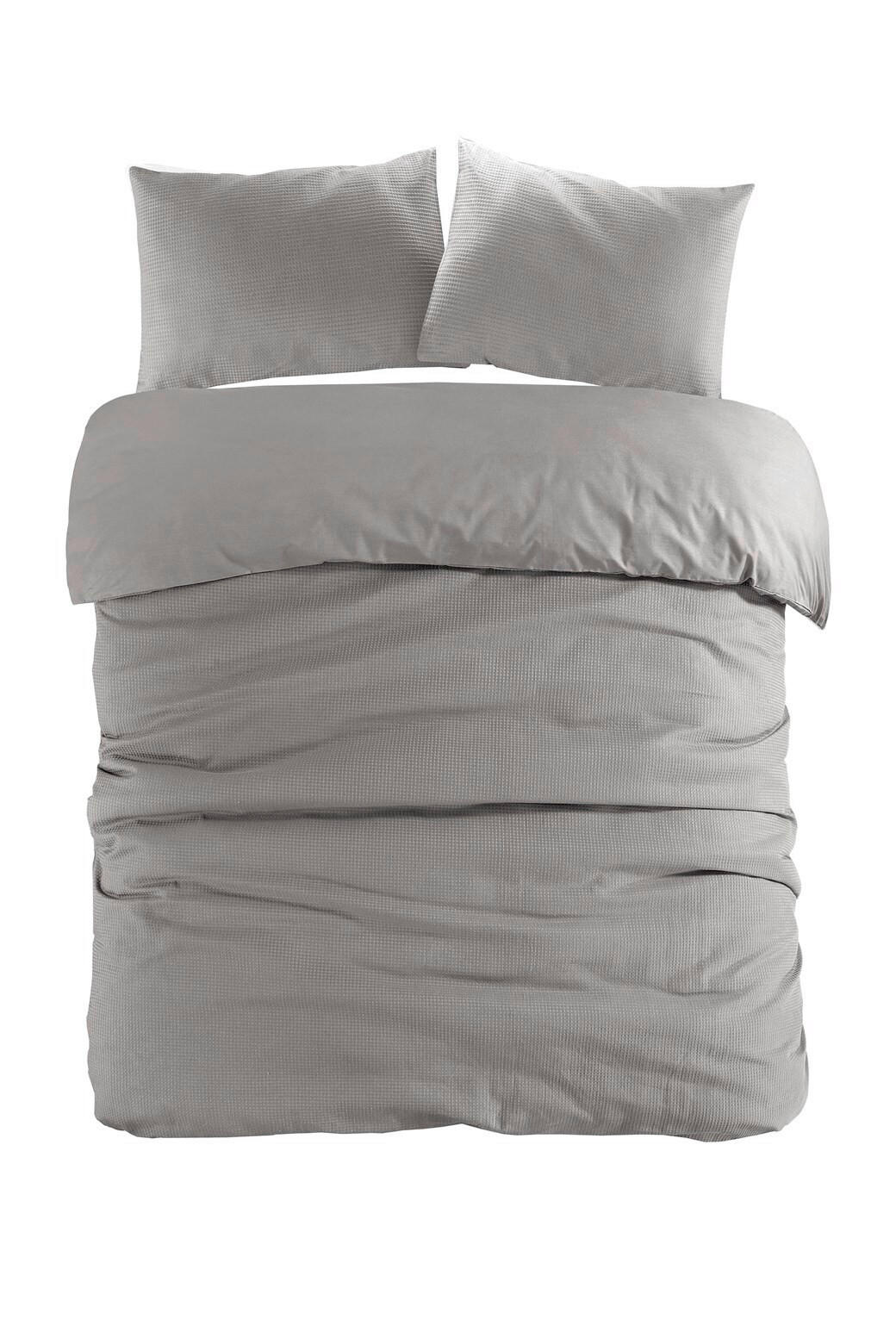 BETTWÄSCHE 3-teilig 200/240 cm  - Anthrazit, Basics, Textil (200/240cm) - Kayoom
