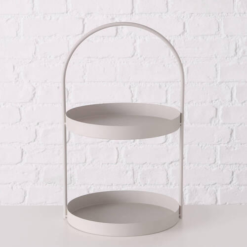 ETAGERE  - Beige, Basics, Metall (26/26/44cm) - Boltze Home