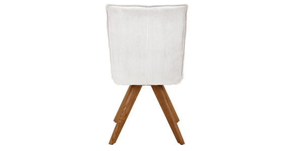 STUHL in Holz, Textil Creme - Wildeiche/Creme, Design, Holz/Textil (47/87/62cm) - Johann Jakob