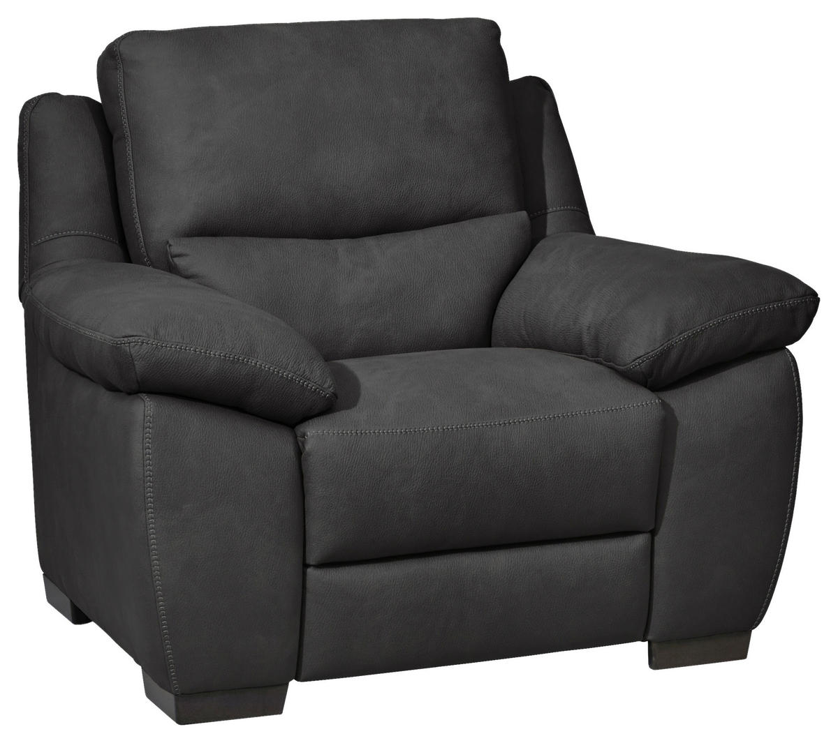 SESSEL mit elektr.Funktion in Webstoff Dunkelgrau  - Wengefarben/Dunkelgrau, Konventionell, Holz/Textil (119/96-157/99cm) - Livetastic