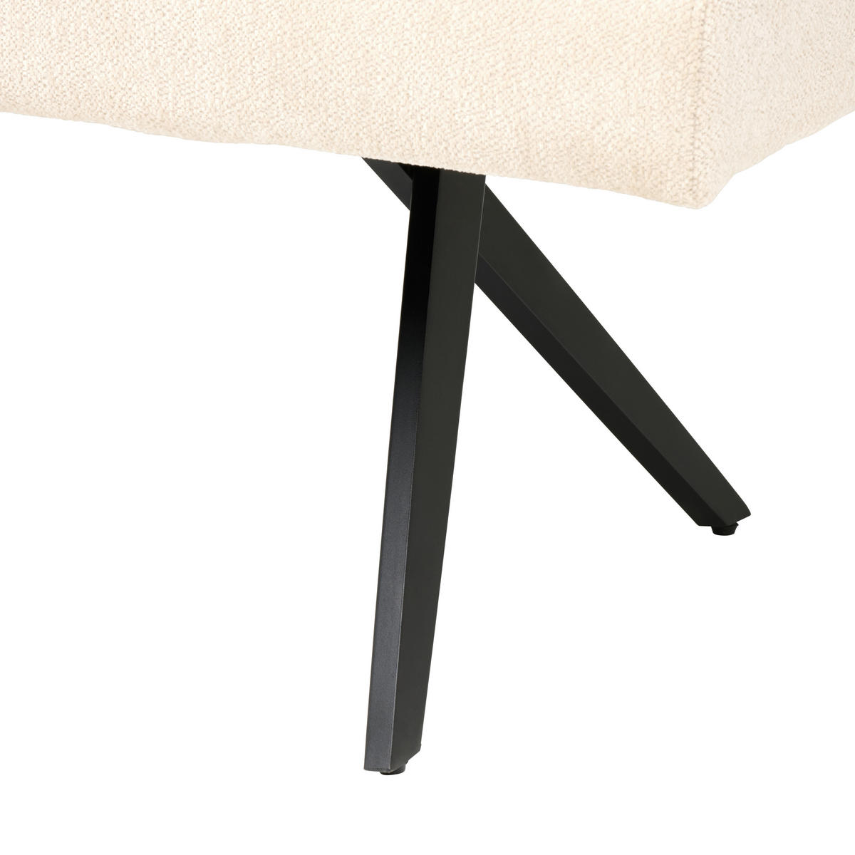 SITZBANK Metall, Textil Beige  - Beige/Schwarz, Konventionell, Textil/Metall (140/90/62cm) - MID.YOU