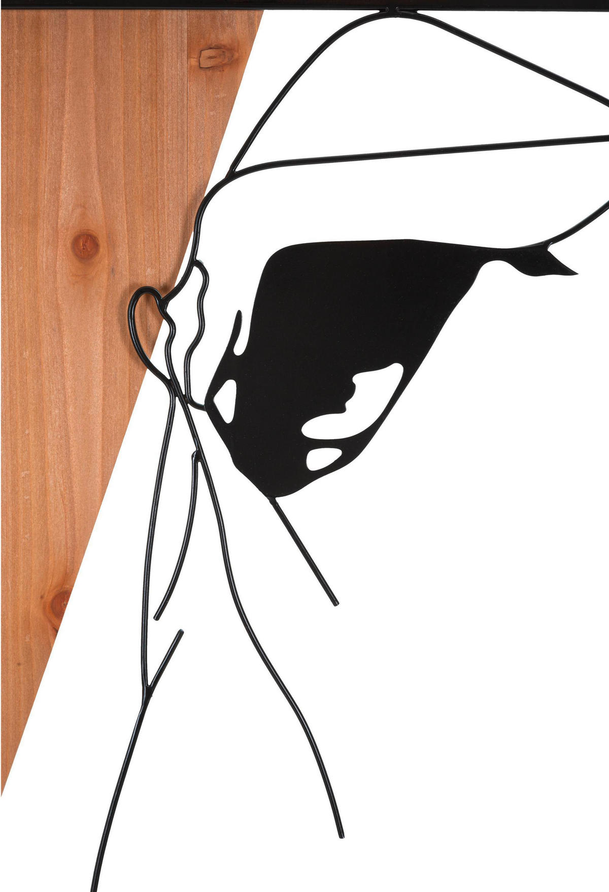 WANDDEKO  50/90/2 cm   - Schwarz/Naturfarben, Basics, Holzwerkstoff/Metall (50/90/2cm)