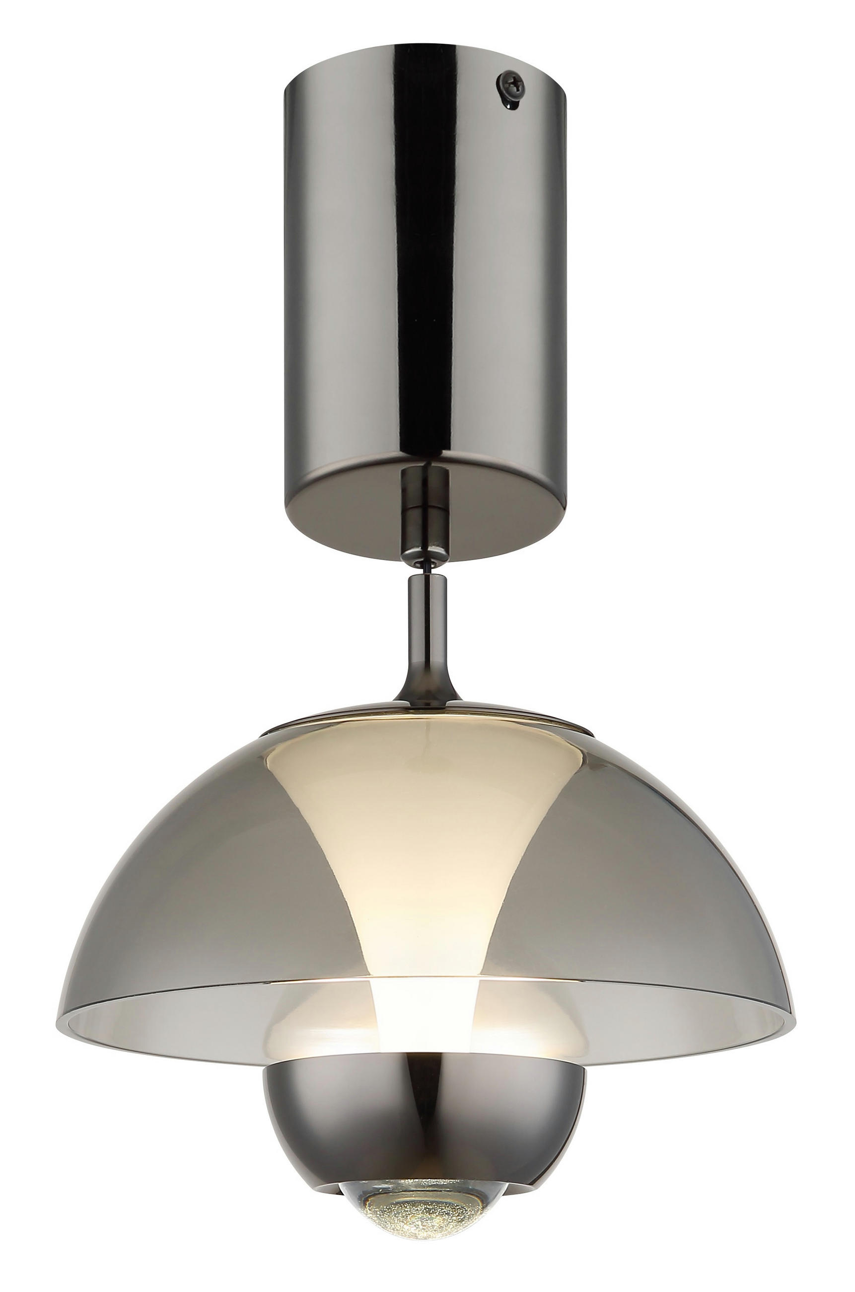 VISEČA LED-SVETILKA   /550 lm/2700/4500 K/230 V/ - opal/črni krom, Design, kovina/umetna masa (18/180cm)