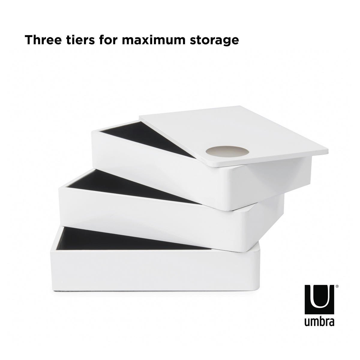 SCHMUCKBOX - Weiß, Basics, Holzwerkstoff (12/13/19cm) - Umbra