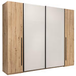 DREHTÜRENSCHRANK  in Kaschmir, Eiche Artisan  - Kaschmir/Schwarz, KONVENTIONELL, Holzwerkstoff/Metall (270/225/61cm) - Carryhome