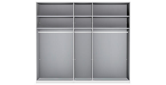 FALTTÜRENSCHRANK  in Weiß, Eiche Bianco  - Schieferfarben/Eiche Bianco, KONVENTIONELL, Glas/Holzwerkstoff (250/236/58cm) - Dieter Knoll