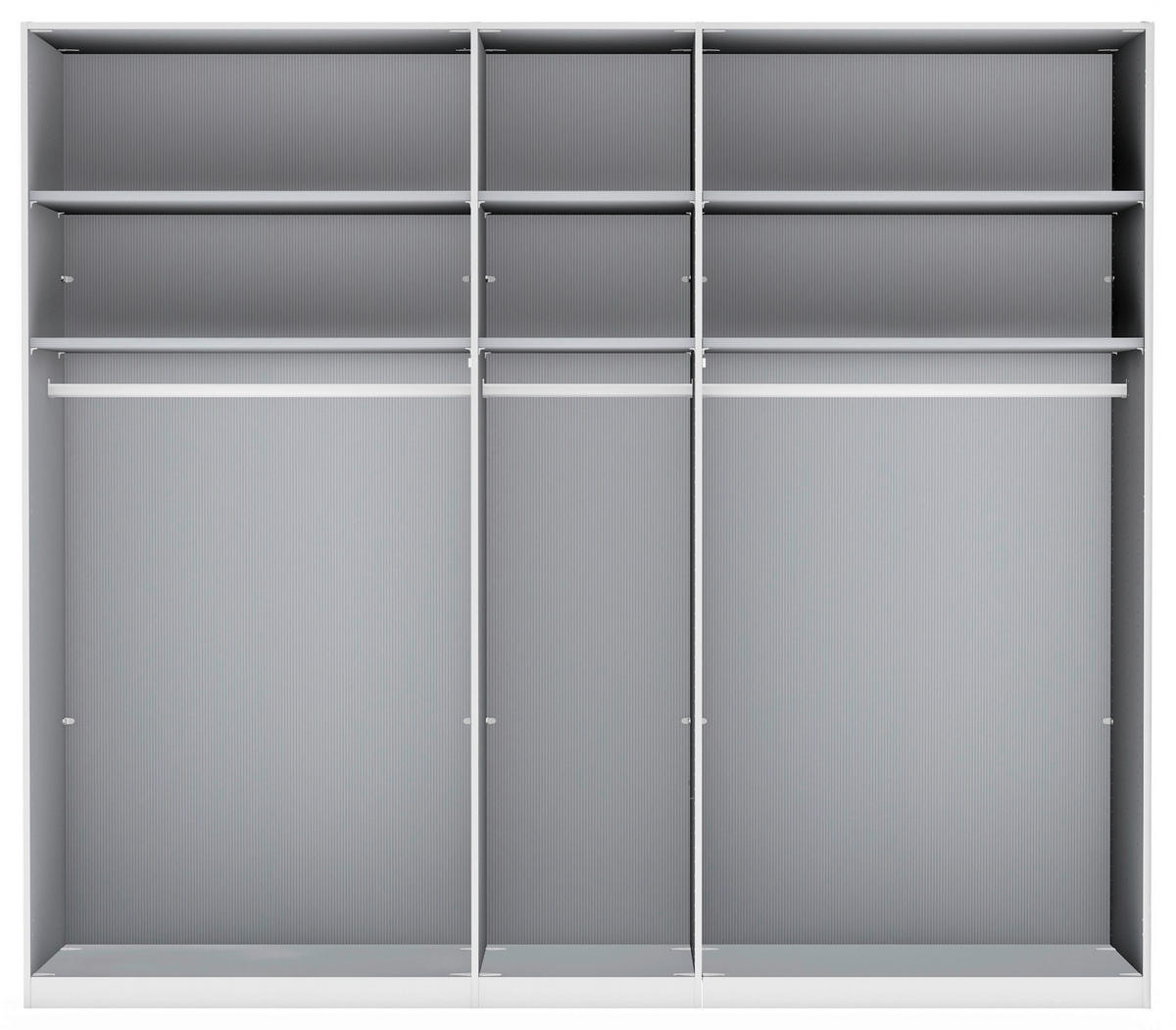 FALTTÜRENSCHRANK in Weiss, Eiche Bianco  - Schieferfarben/Weiss, Konventionell, Glas/Holzwerkstoff (250/236/58cm) - Dieter Knoll