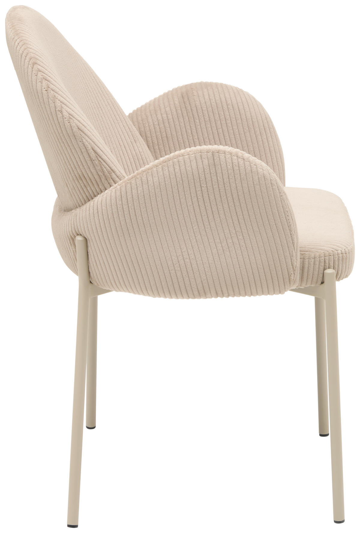 STUHL Cord Champagner, Beige  - Champagner/Beige, KONVENTIONELL, Textil/Metall (57/85/61cm) - MID.YOU