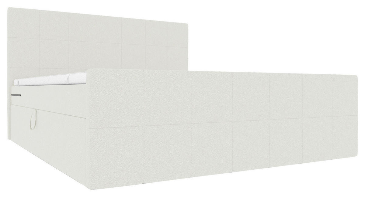 BOXBETT 160/200 cm  in Creme  - Creme, KONVENTIONELL, Kunststoff/Textil (160/200cm) - Boxxx
