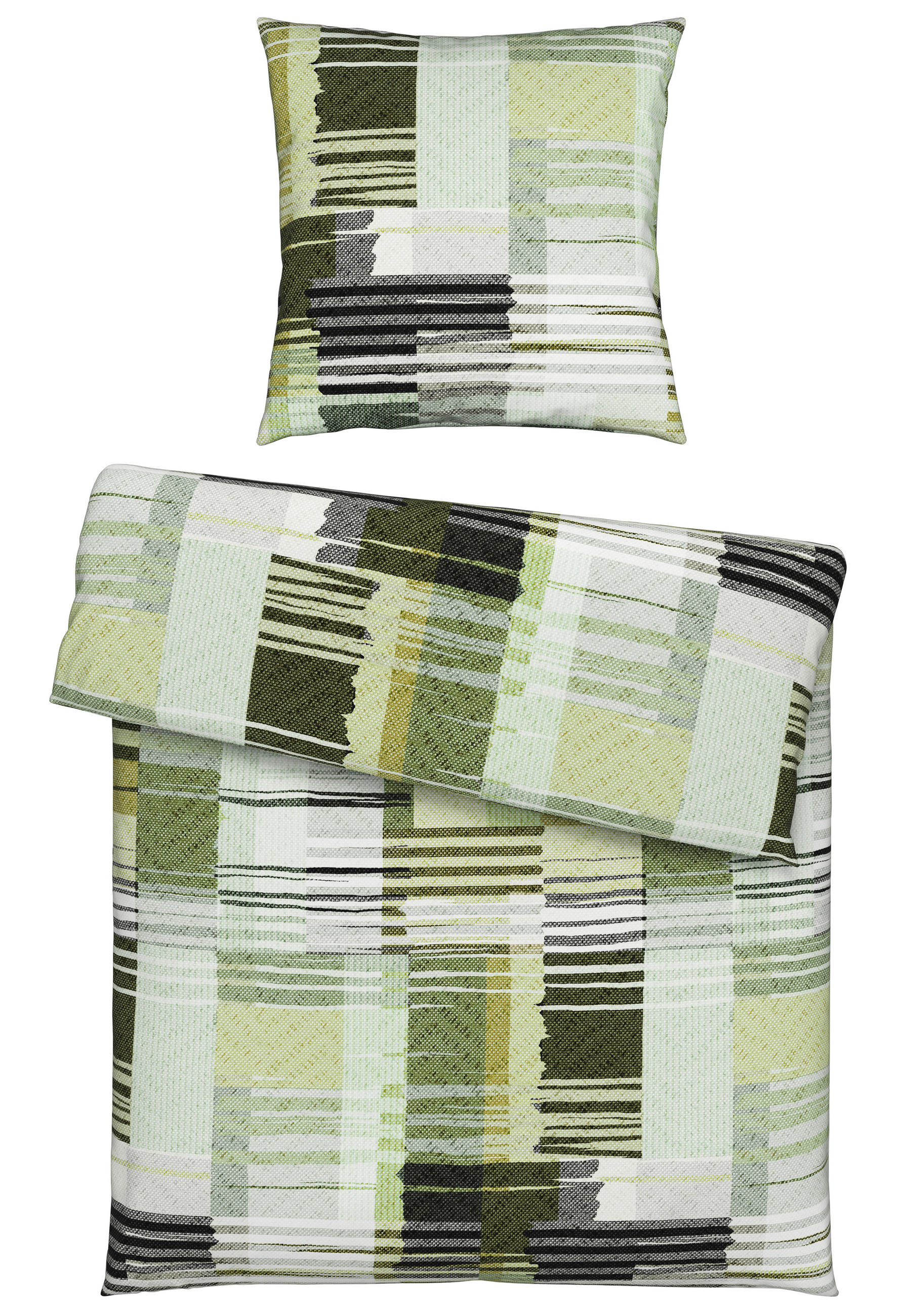 BETTWÄSCHE Senglea Renforcé 155/220 cm  - Grün, KONVENTIONELL, Textil (155/220cm) - Novel