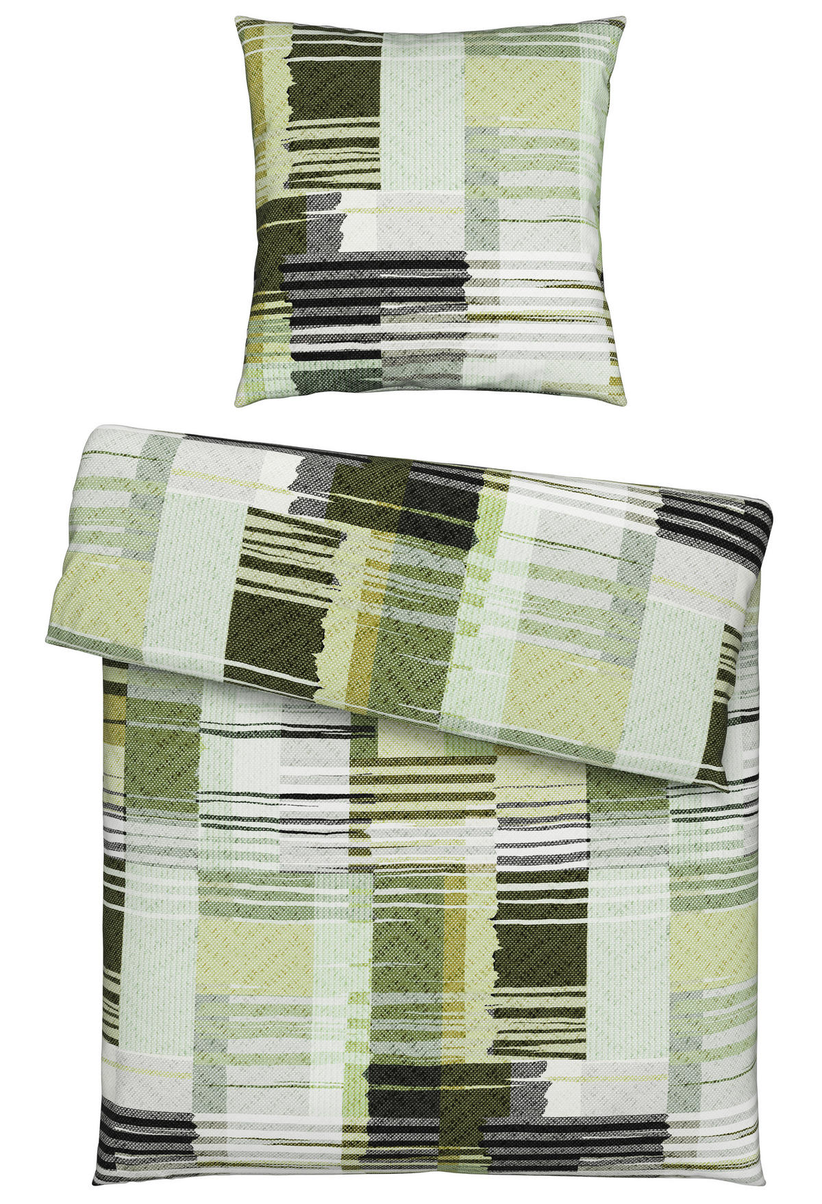 BETTWÄSCHE Senglea Renforcé 155/220 cm  - Grün, KONVENTIONELL, Textil (155/220cm) - Novel