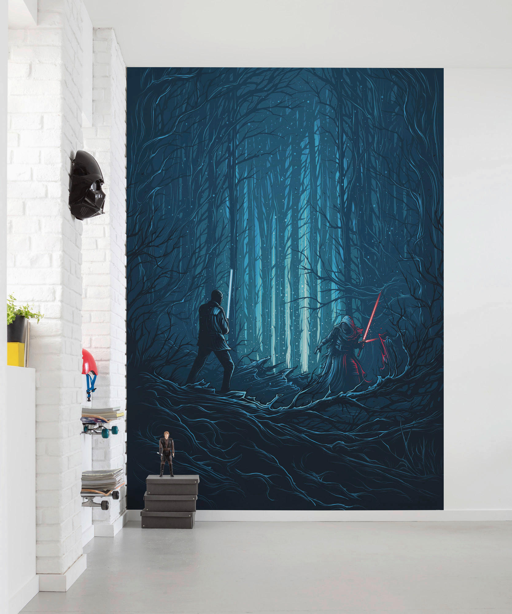 FOTOTAPETE  - Blau/Schwarz, Trend, Textil (200/280cm) - Xora