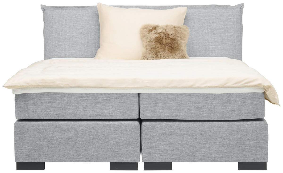 BOXSPRINGBETT 180/200 cm  in Anthrazit, Grau, Beige, Ecru  - Ecru/Anthrazit, MODERN, Karton/Holz (180/200cm) - MID.YOU