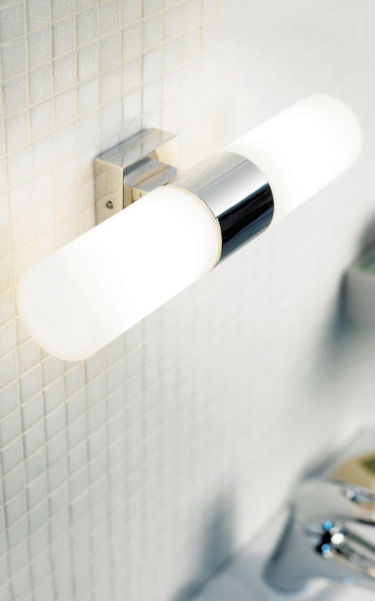 WANDLEUCHTE Tangens 6,05/9,7 cm  - Chromfarben, Design, Glas (6,05/9,7cm) - Nordlux