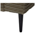 ECKSOFA Braun Cord  - Schwarz/Braun, KONVENTIONELL, Textil/Metall (173/276cm) - Carryhome