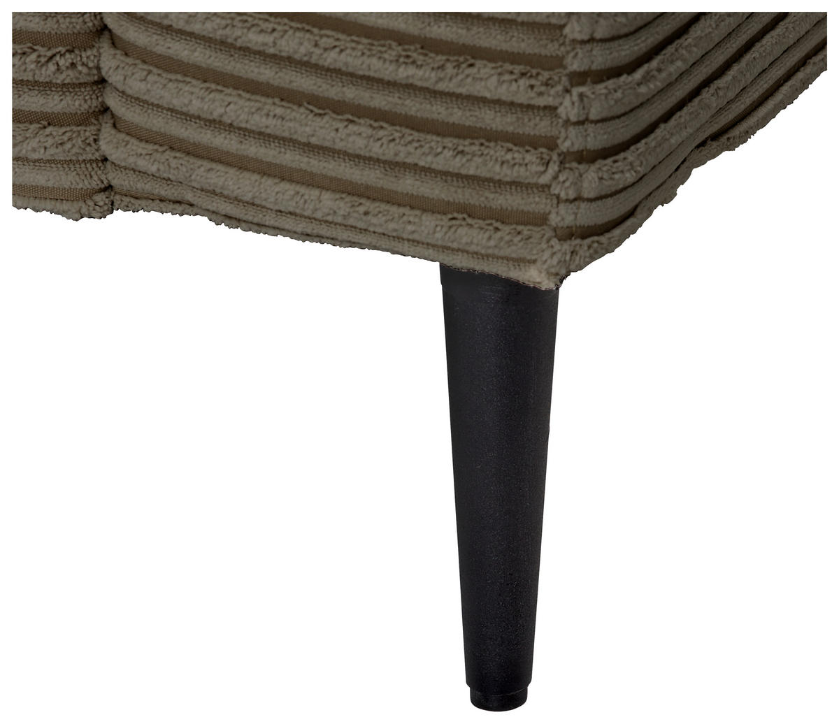 ECKSOFA in Cord Braun  173/276 cm  - Schwarz/Braun, KONVENTIONELL, Textil/Metall (173/276cm) - Carryhome