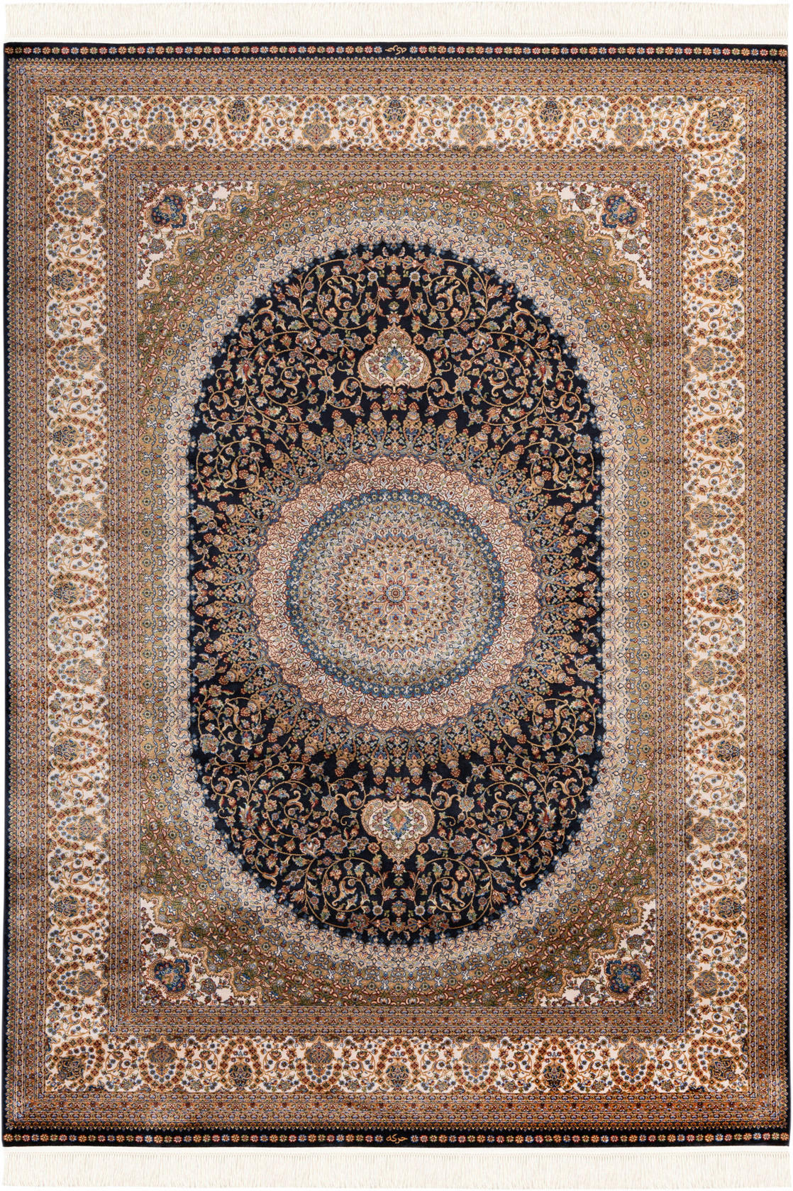 COVOR ȚESUT  - albastru/crem, Design, textil (200/290cm)