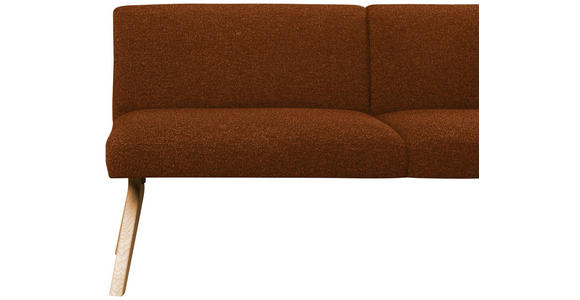 ECKBANK 238/172 cm Webstoff Haselnussfarben Eiche vollmassiv   - Eichefarben/Haselnussfarben, KONVENTIONELL, Holz/Textil (238/172cm) - Linea Natura