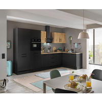 ECKKÜCHE 330/165 cm  in Schwarz, Eiche Artisan  - Schwarz/Eiche Artisan, Basics, Holzwerkstoff/Metall (330/165cm) - MID.YOU