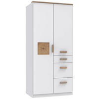 SKRIŇA DO IZBY PRE BÁBÄTKO biela, farba duba,  - biela/farba duba, Modern, kompozitné drevo (91/199/58cm) - MID.YOU