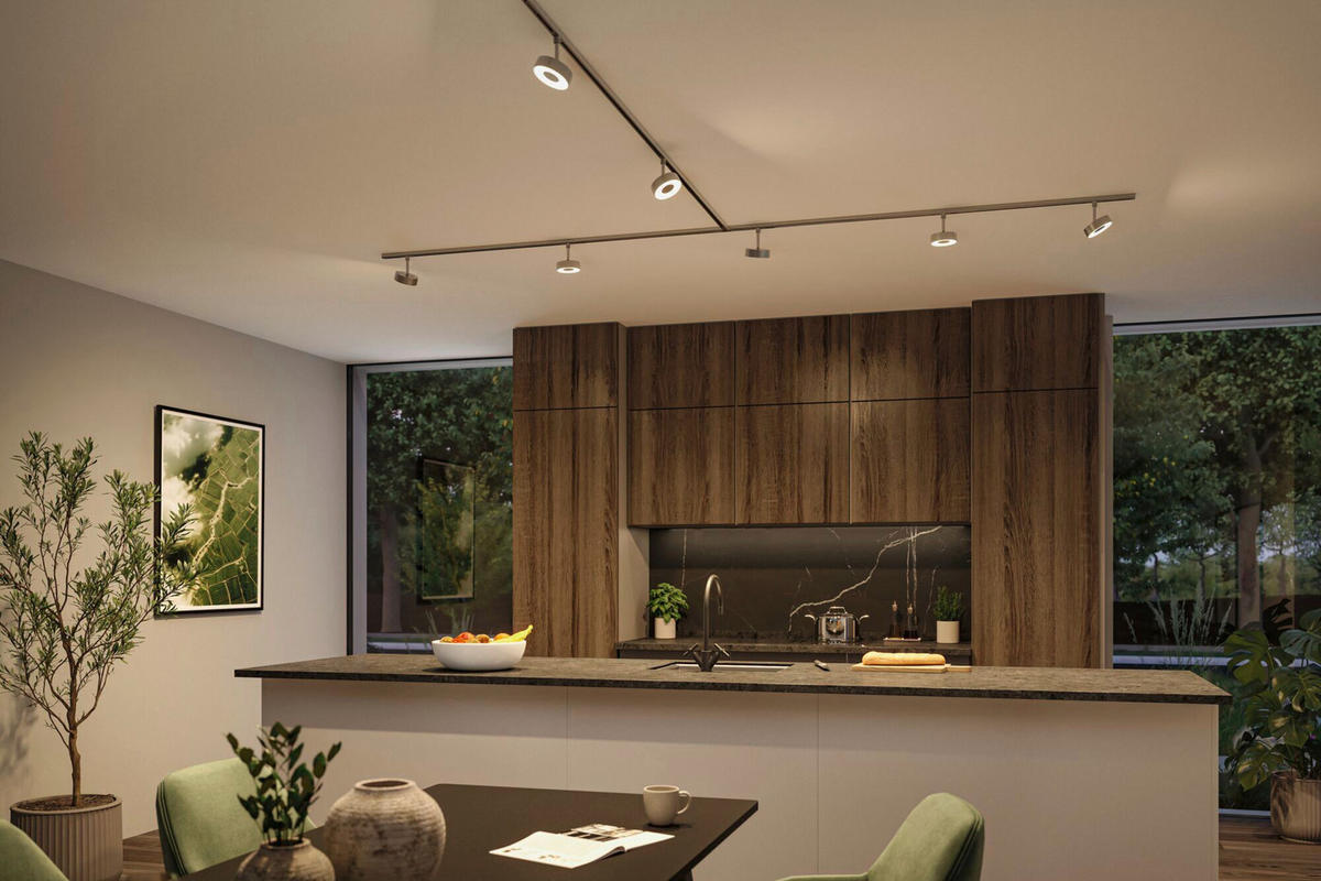 SCHIENENSYSTEM-STRAHLER URail 10/13,5 cm  - Chromfarben, Basics, Kunststoff (10/13,5cm) - Paulmann