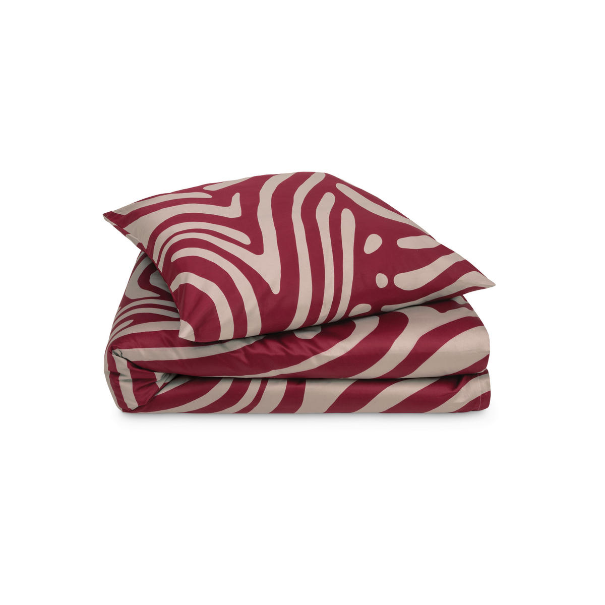 BETTWÄSCHE Makosatin 135/200 cm  - Bordeaux/Beige, Basics, Textil (135/200cm) - S. Oliver
