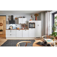 KÜCHENBLOCK PN 435 310 cm  in Weiß, Eichefarben  - Eichefarben/Graphitfarben, Design, Holzwerkstoff/Metall (310cm) - Pino
