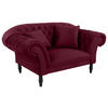 XXL-SESSEL in Velours Rot  - Rot/Schwarz, Design, Holz/Textil (180/94/103cm) - MID.YOU