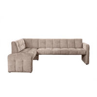 ROHOVÁ LAVICA, buk, béžová - čierna/béžová, Modern, drevo/kompozitné drevo (245/157cm) - Livetastic