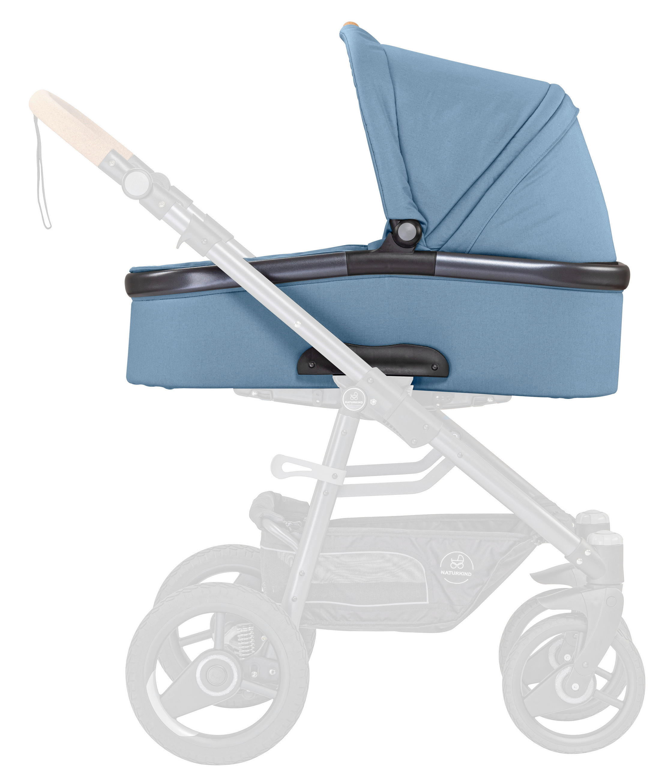 LIEGEWANNE - Blaugrau/Weiß, Basics, Textil (80/62/43cm) - Naturkind