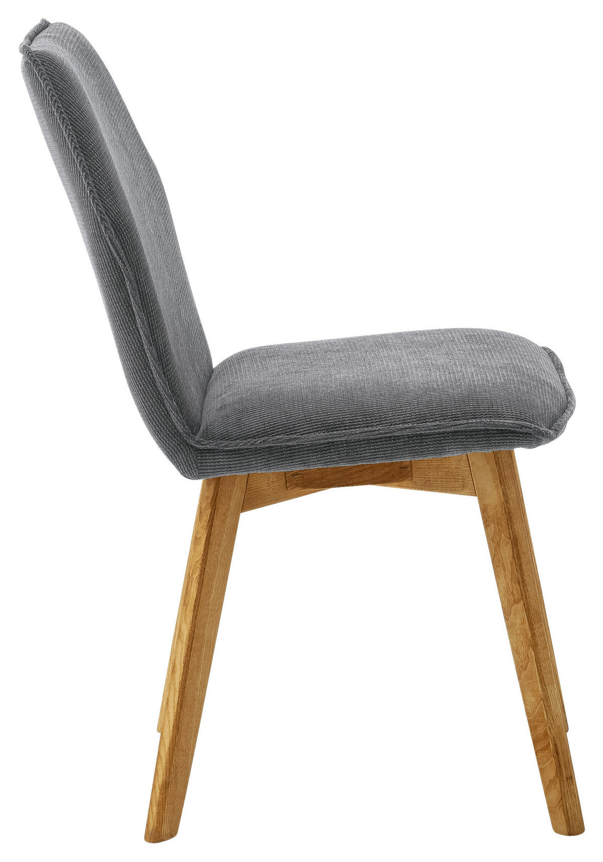 STUHL in Textil, Holz Anthrazit  - Eichefarben/Anthrazit, Design, Holz/Textil (49/87/63cm) - Livetastic