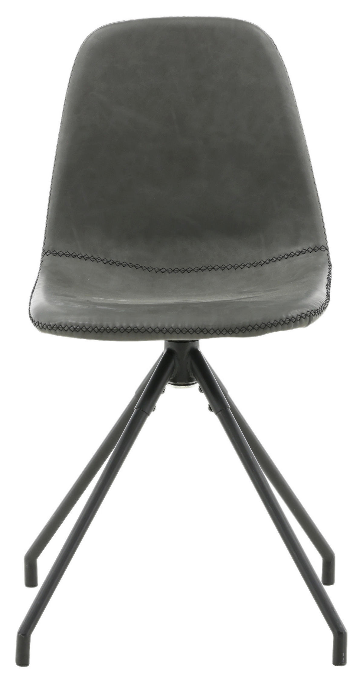 STOLSET 2 styck stål läderimitation (vegan)  - svart, Design, metall/textil (44/88/54cm) - Livetastic
