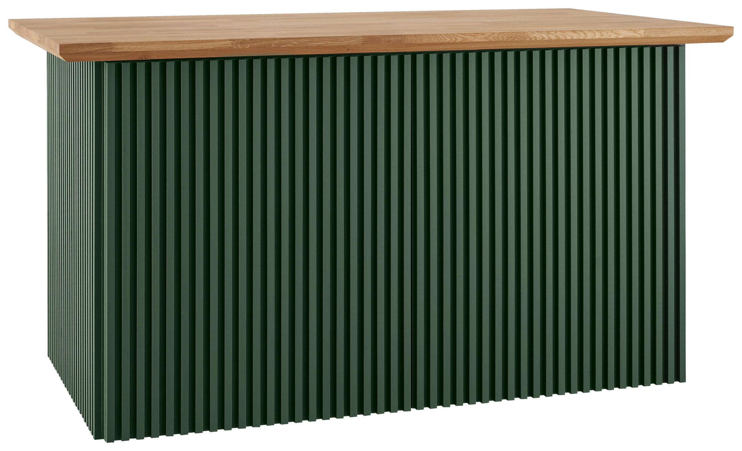 KÜCHENINSEL 160/88/90 cm  in Grün  - Eichefarben/Grün, Basics, Holz/Holzwerkstoff (160/88/90cm) - Carryhome