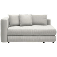 RÉCAMIERE in Cord Weiss  - Weiss/Schwarz, Design, Kunststoff/Textil (171/71-88/93cm) - Cantus